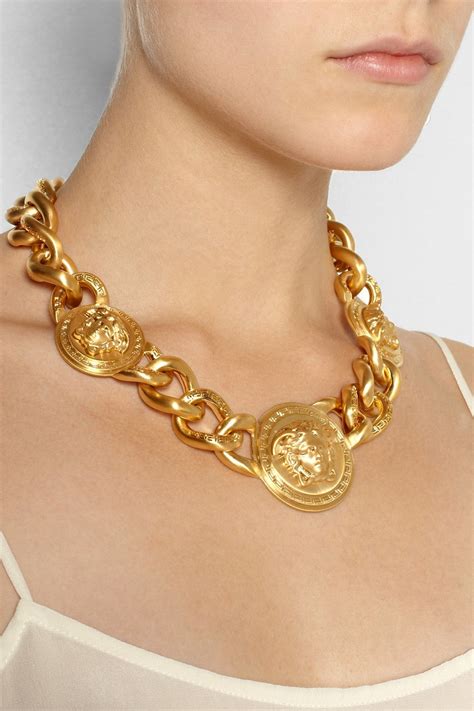 versace gold chain for sale|Versace necklace real gold.